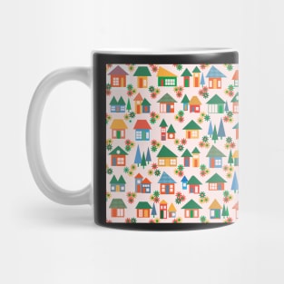 The whole town - tiny little houses and pine trees Mug